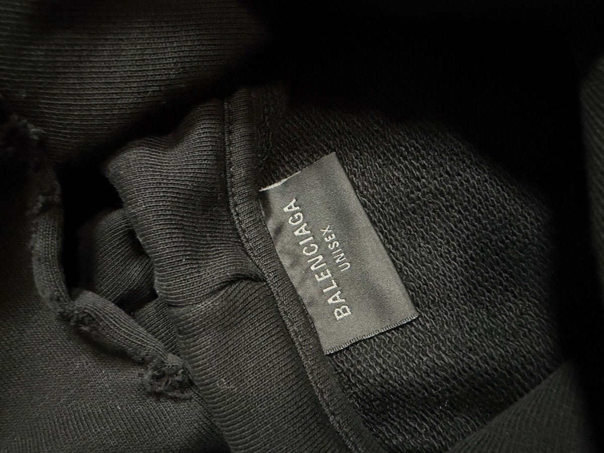 Balenciaga Balenciaga Paris Moon Hoodie No Pocket Black Size US M / EU 48-50 / 2 - 8 Thumbnail