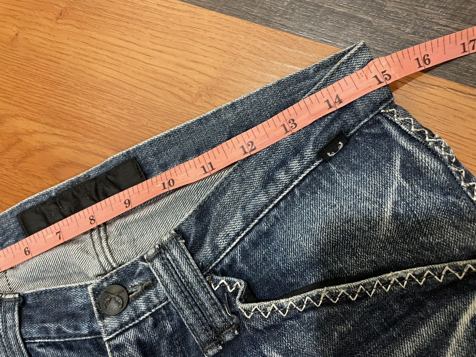 Roar Roar Made in Japan Denim Jeans Cross Gun Design Size US 30 / EU 46 - 14 Thumbnail