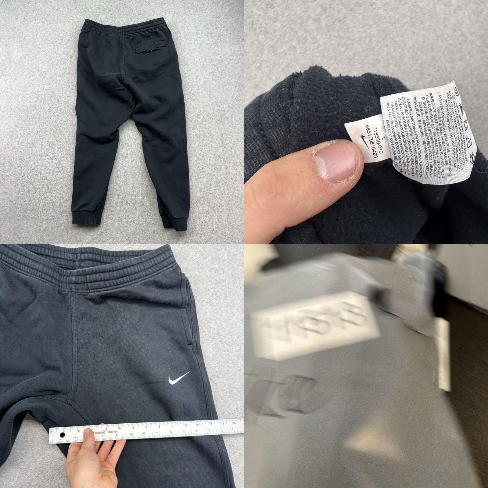 Nike Nike Sportswear Club Fleece Joggers Men L Black Sweatpants Slim Gym Cozy Lounge Size US 33 - 8 Thumbnail
