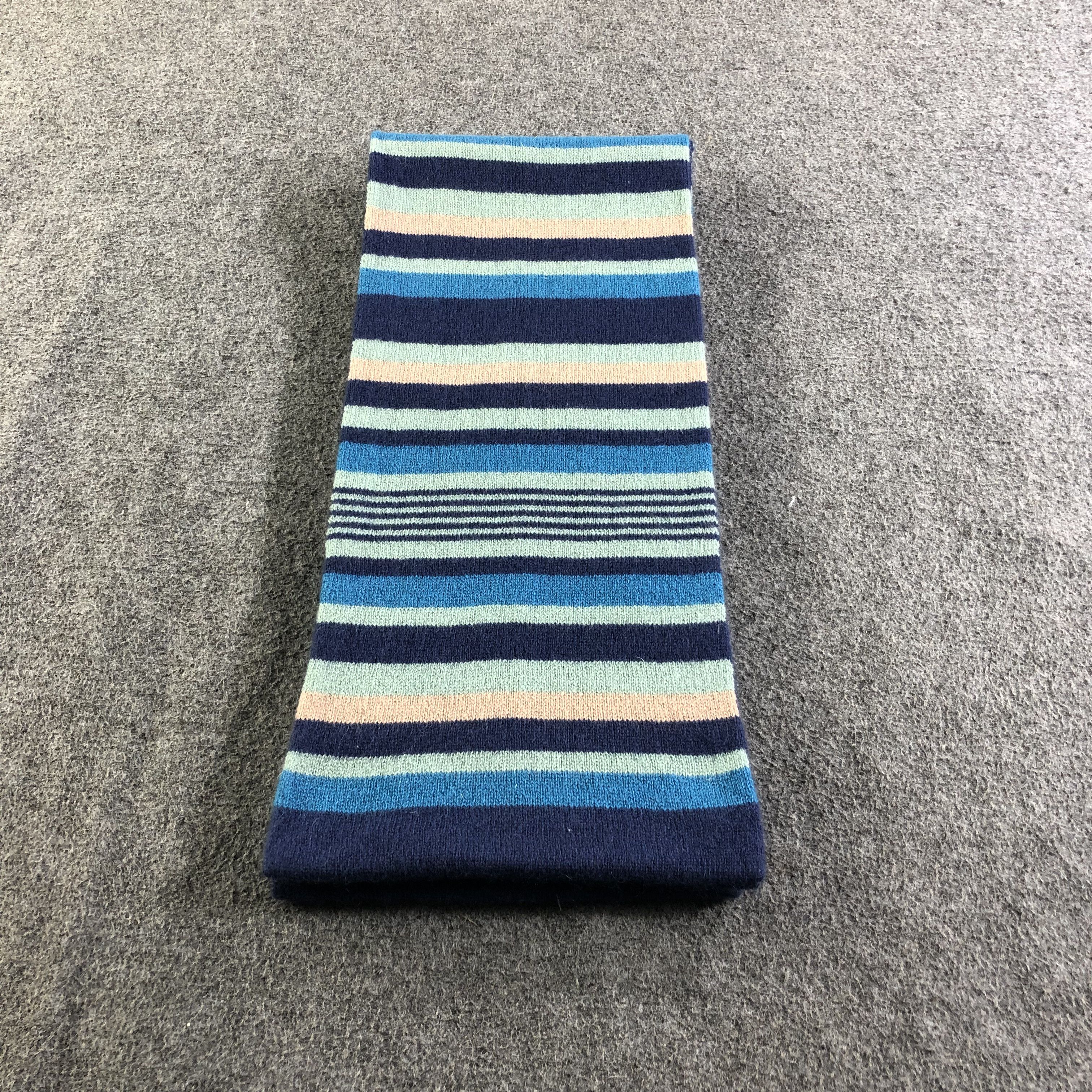 Katharine Hamnett London Katharine Hamnett Striped Wool Scarf Muffler Neckwear V2179 Size ONE SIZE - 3 Thumbnail