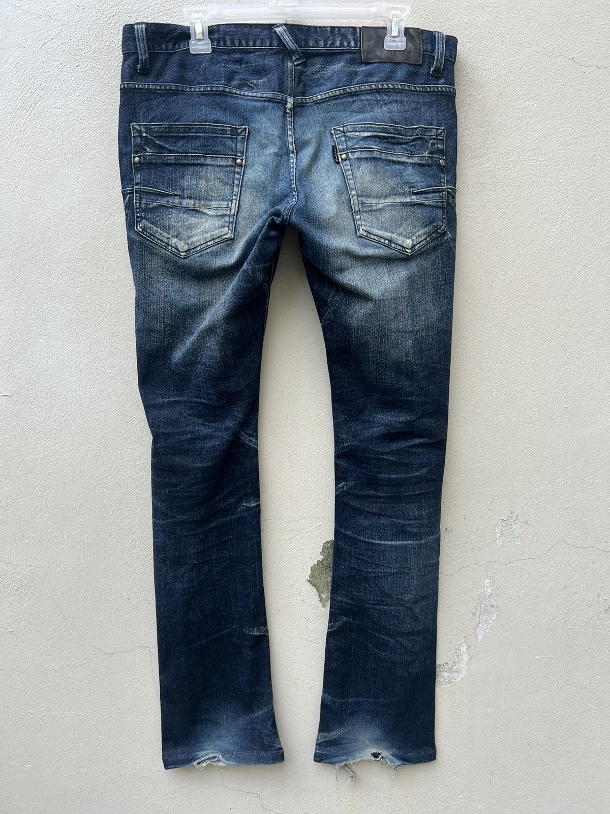 Tornado Mart Vintage Tornado Mart Distress Fade Denim Stretch Flare Jeans Size US 32 / EU 48 - 13 Thumbnail