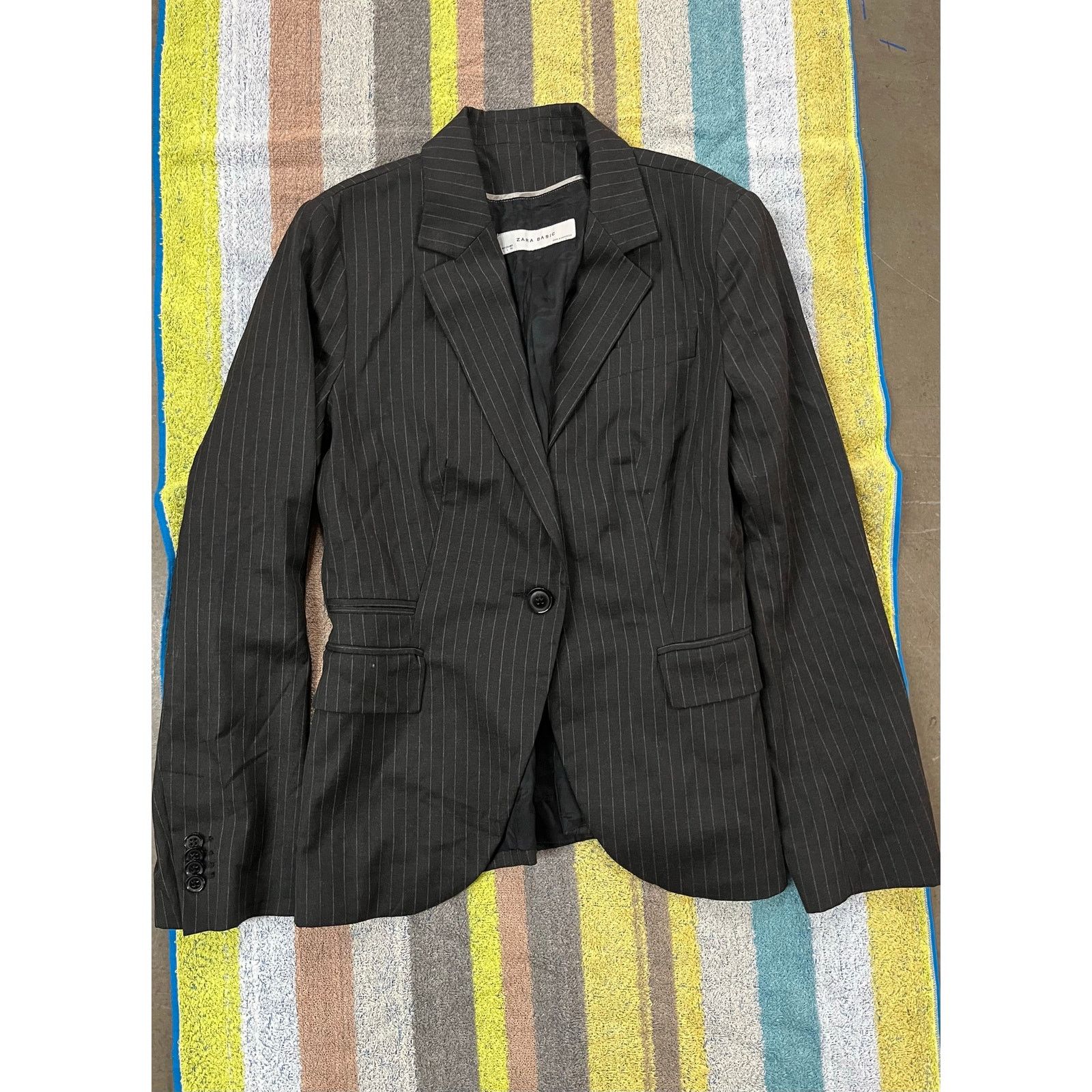 Zara Zara Women - Basic pin striped blazer / L / Gray / NWT Size L / US 10 / IT 46 - 1 Thumbnail