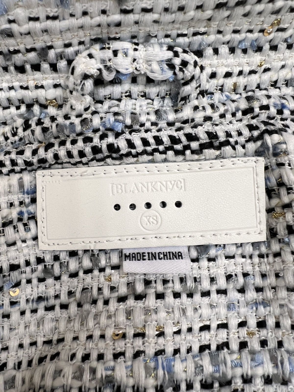 BLANKNYC Blank NYC tweed biker jacket black and white Size XS / US 0-2 / IT 36-38 - 6 Thumbnail