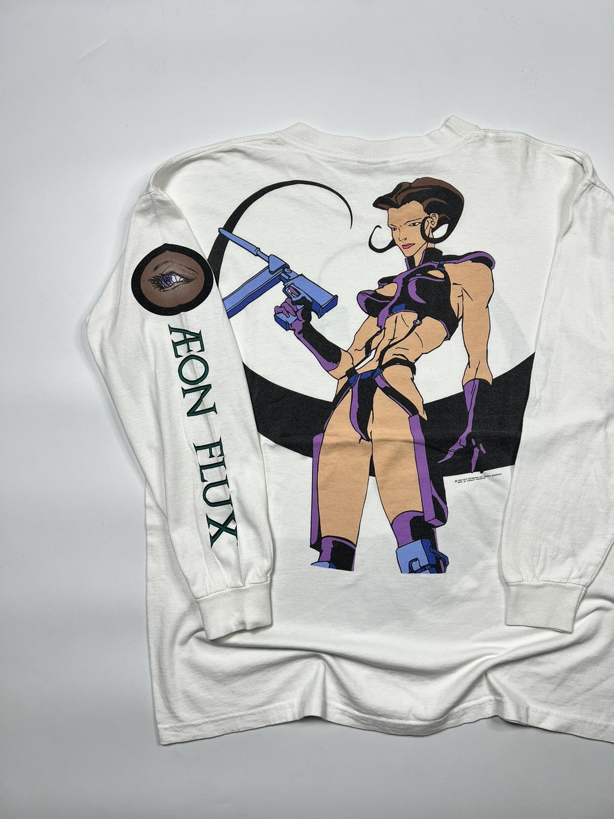 Anime × Mtv × Vintage RARE Vintage 90s AEON FLUX Long Sleeve Shirt Size US XL / EU 56 / 4 - 1 Thumbnail