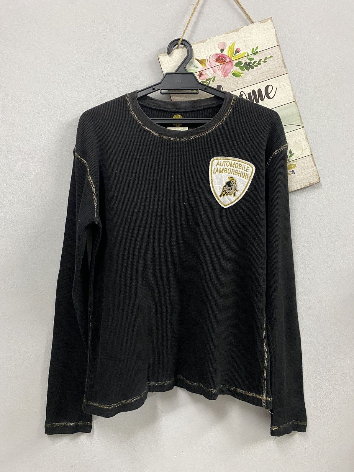 Lamborghini Vintage Lamborghini Side logo Patch fleece Hem Stitching🚄 Size US L / EU 52-54 / 3 - 1 Thumbnail