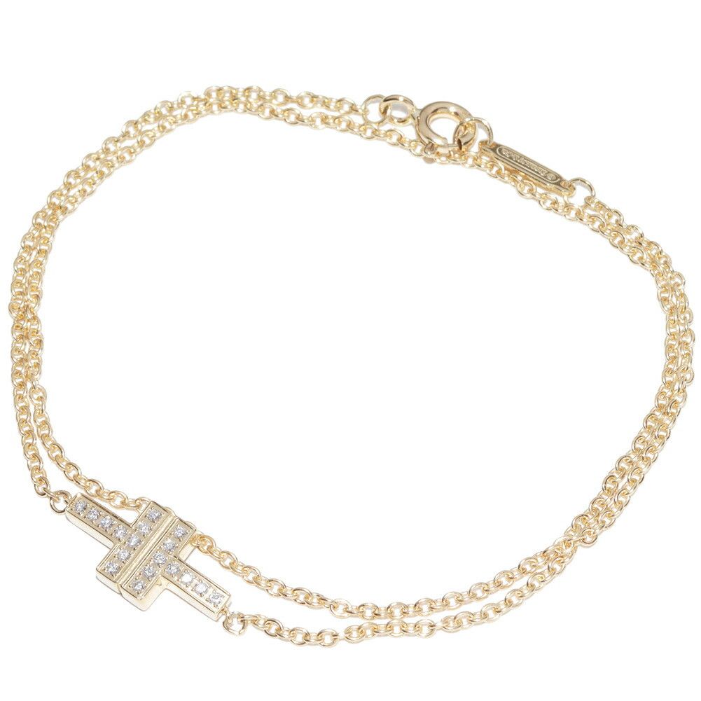 Tiffany & Co. Tiffany & Co. Tiffany & Co. T TWO Au750 Diamond Bracelet Precious Metal Bracelet DUTY FREE for USA Size ONE SIZE - 1 Thumbnail
