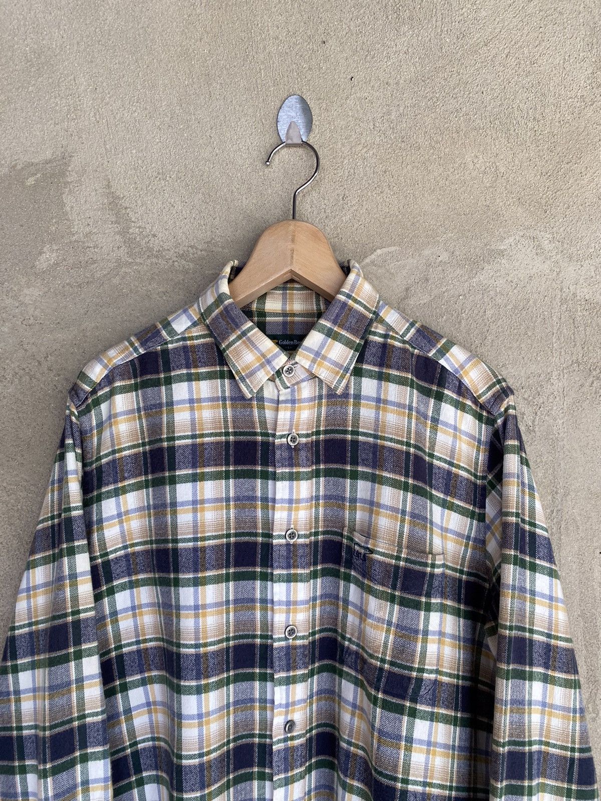 Golden Bear Vintage Golden Bear Plaid Tartan Flannel Shirt Size US L / EU 52-54 / 3 - 3 Thumbnail