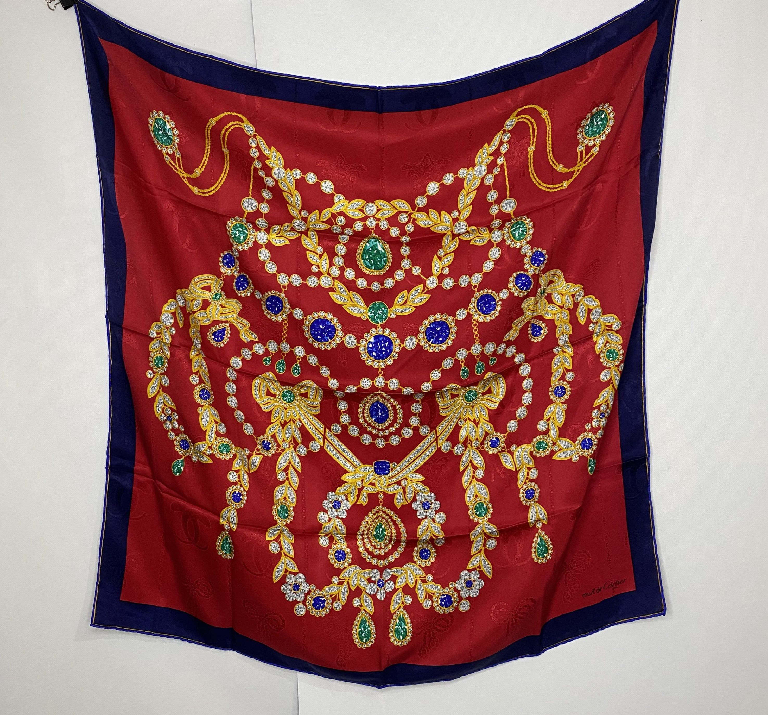 Cartier CARTIER PARIS JEWELRY LARGE HAND ROLLED SILK SCARF Size ONE SIZE - 1 Thumbnail