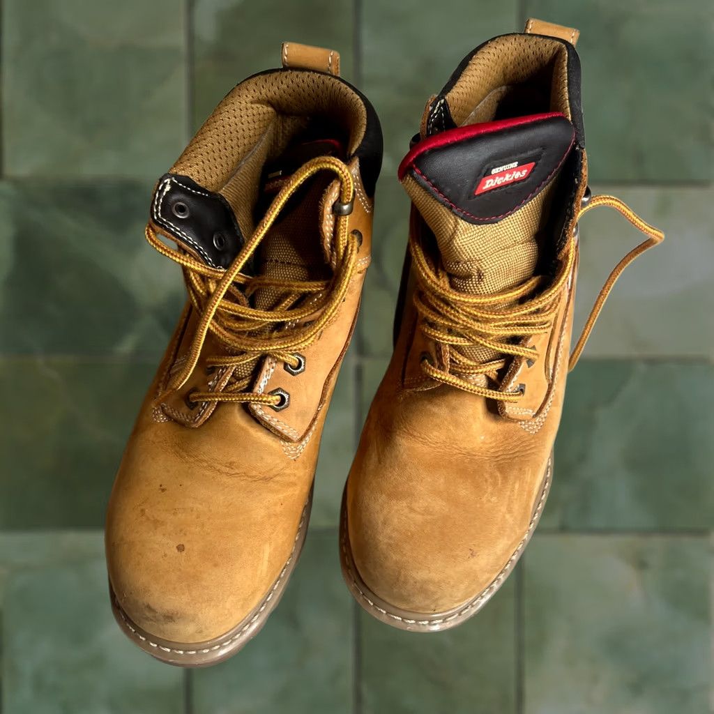 Dickies Men’s Steel Toe Waterproof Work Boots Tan Leather Size 7.5 ASTM F2413-11 Dickies Men Steel Toe Waterproof Work Boots Tan Leather Size  main image 4