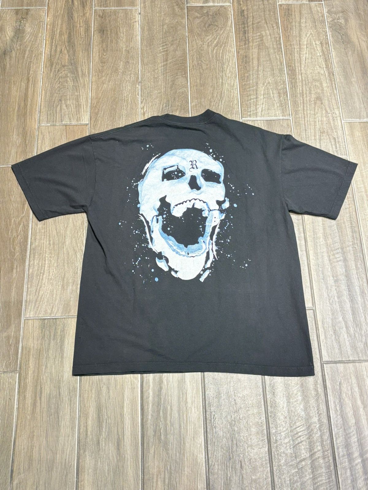 REVENGE “SNOWFALL” TEE - SIZE XL - (BLACK)