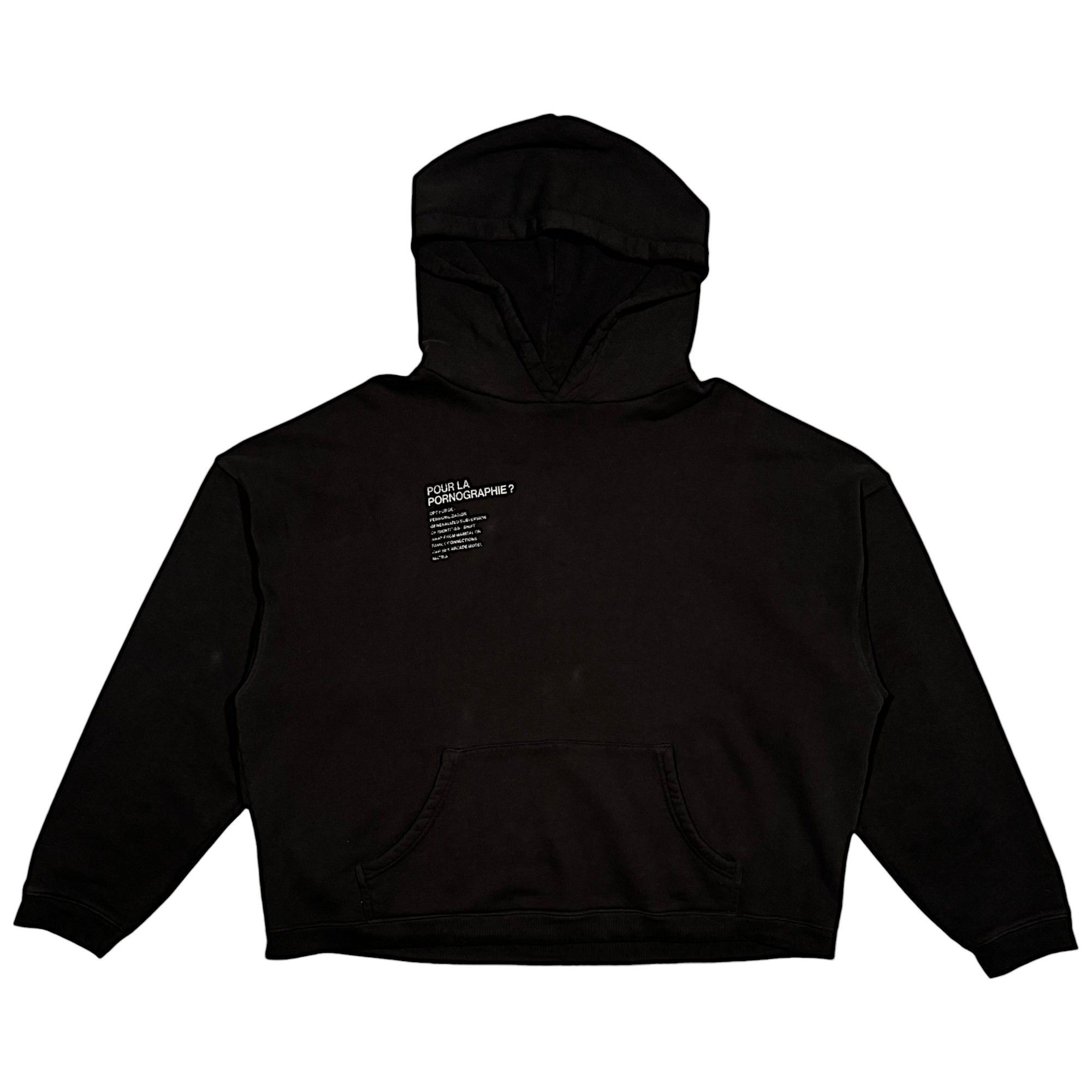 Enfants Riches Deprimes ERD POUR LA PORNOGRAPHIE PORN HOODIE BLACK SWEATER Size US XL / EU 56 / 4 - 2 Thumbnail