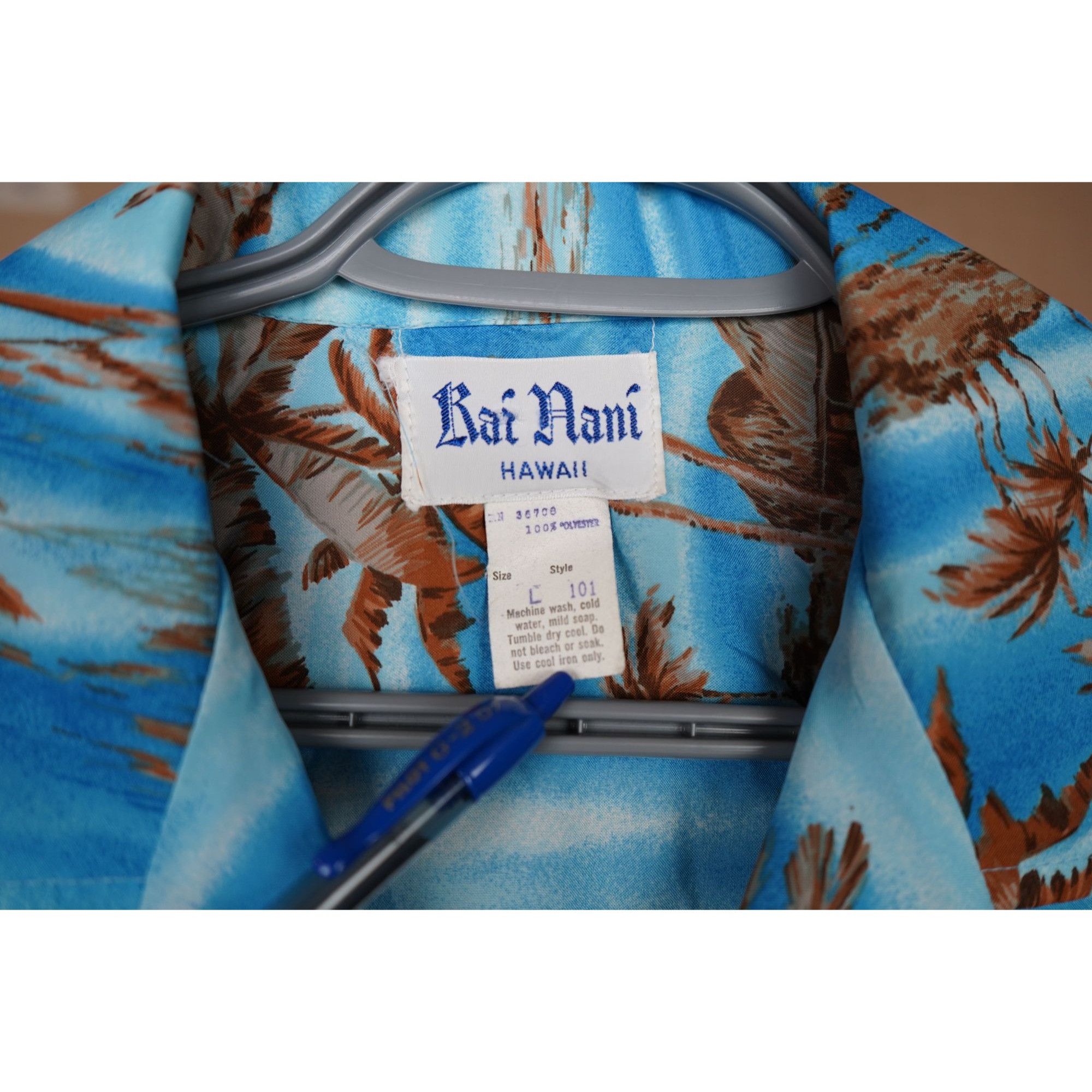 Vintage 90s Rai Nani Hawaii Light Blue Vintage Hawaiian Shirt L #368 Size US L / EU 52-54 / 3 - 5 Thumbnail