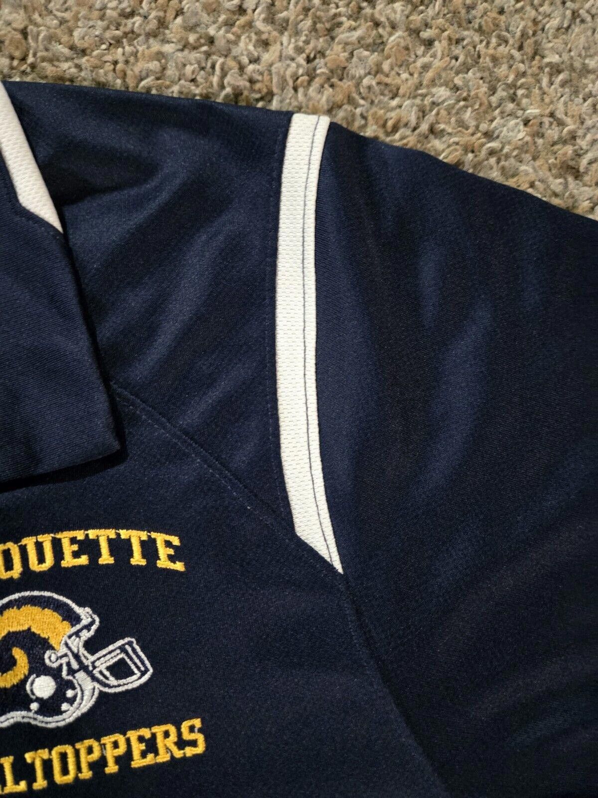 Nike Nike Dri-Fit Marquette Hilltoppers Football S Navy Polo Size US S / EU 44-46 / 1 - 6 Thumbnail