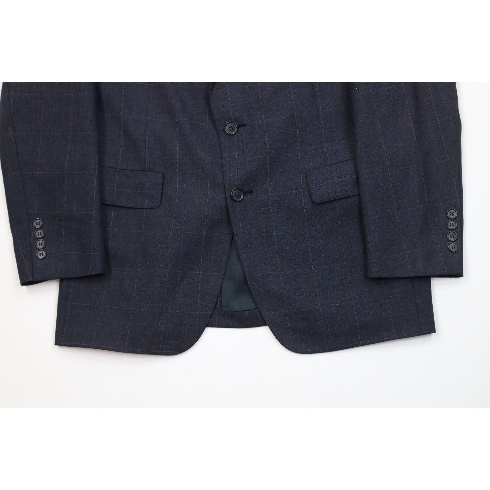 Vintage Vintage 70s Streetwear 2 Piece Wool Suit Wedding Plaid Size 40L - 4 Thumbnail