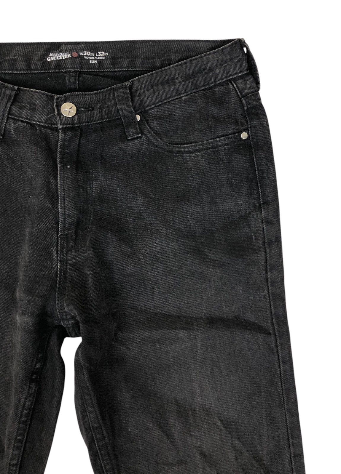 Jean Paul Gaultier Jean Paul Gaultier Target Black Denim Jeans Size US 30 / EU 46 - 6 Thumbnail