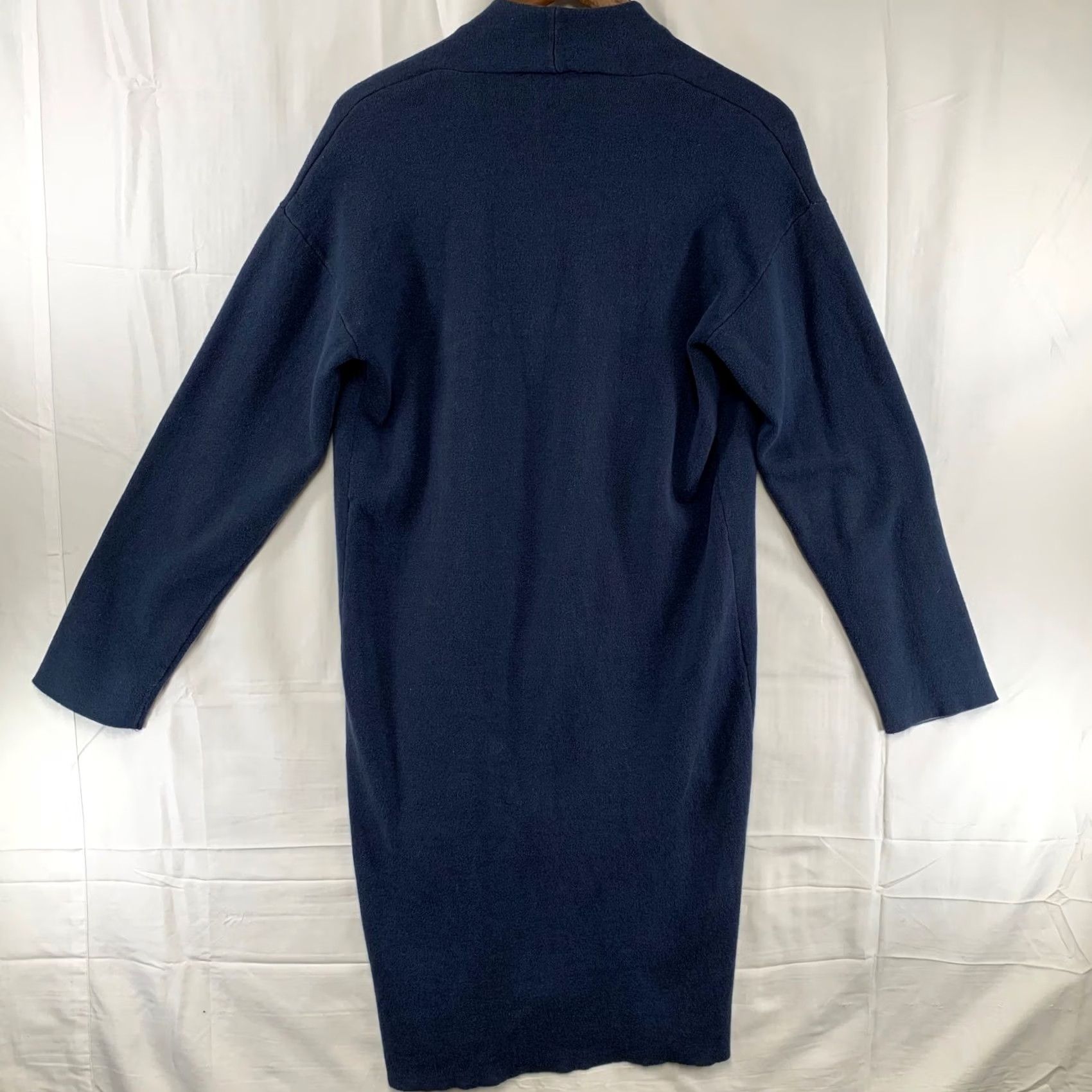 Citizen Modern Citizen Cardigan Womens S/S? Navy Blue Longline Open Front Knit Sweater Size S / US 4 / IT 40 - 7 Thumbnail