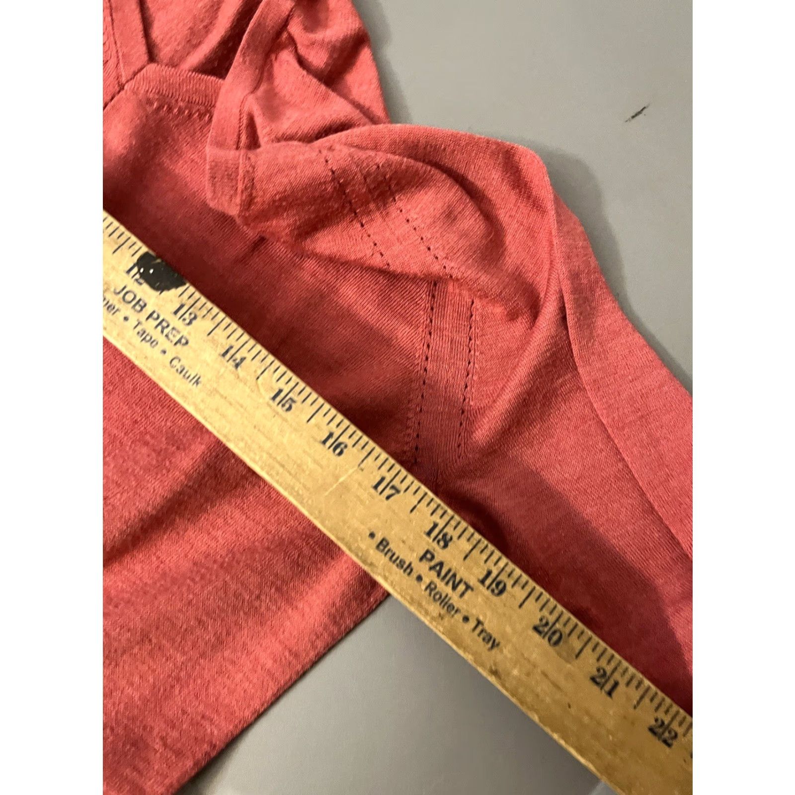 Loft LOFT Ann Taylor Knit Sweater Long Sleeve V-Neck Salmon Pink XL Women's Pullover Casual Lightweight 100% Cotton Size XL / US 12-14 / IT 48-50 - 5 Thumbnail