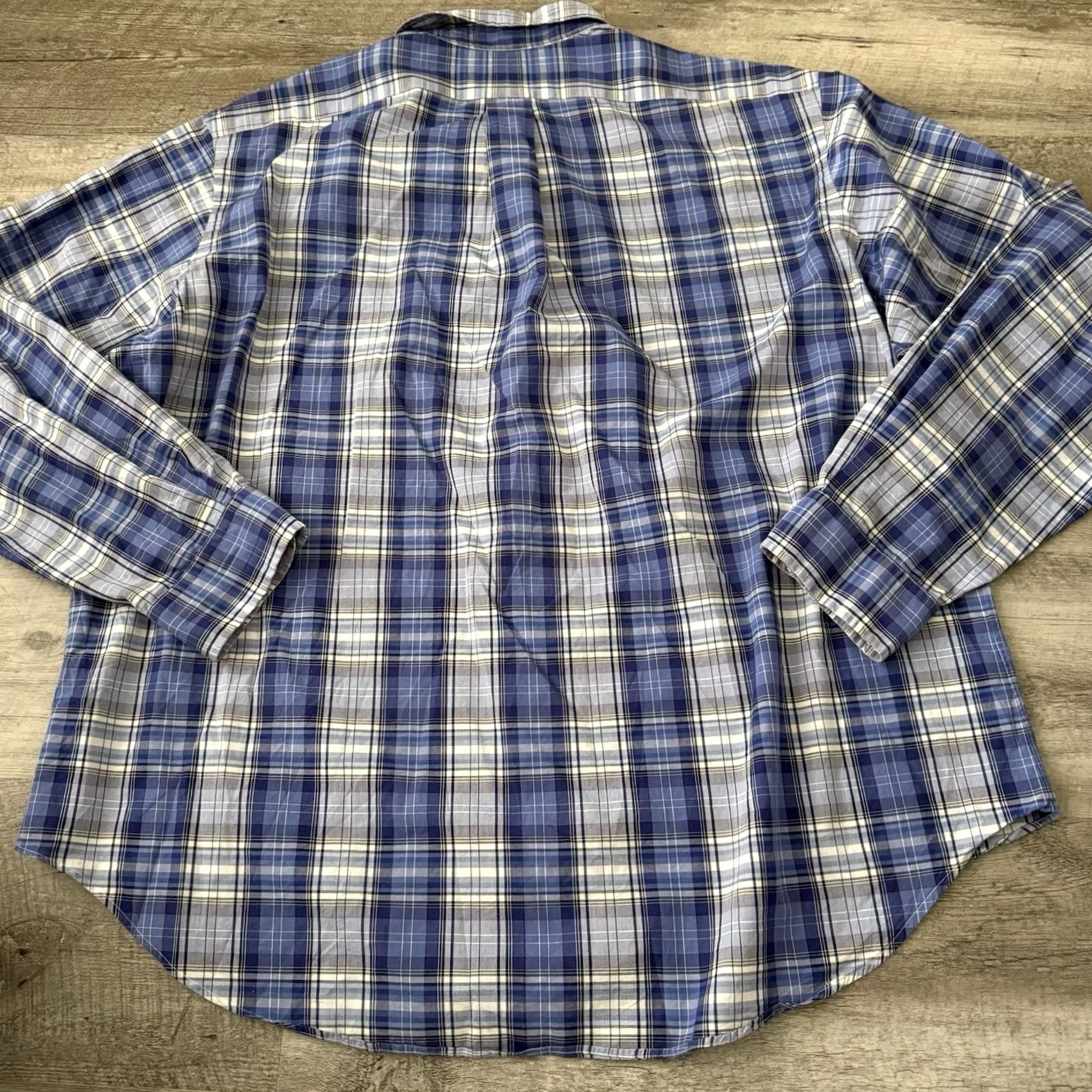 Ralph Lauren Ralph Lauren Shirt Mens XXL Long Sleeve Blue Plaid 100% Cotton Classic Fit Button-Up Shirt Size US XXL / EU 58 / 5 - 5 Thumbnail
