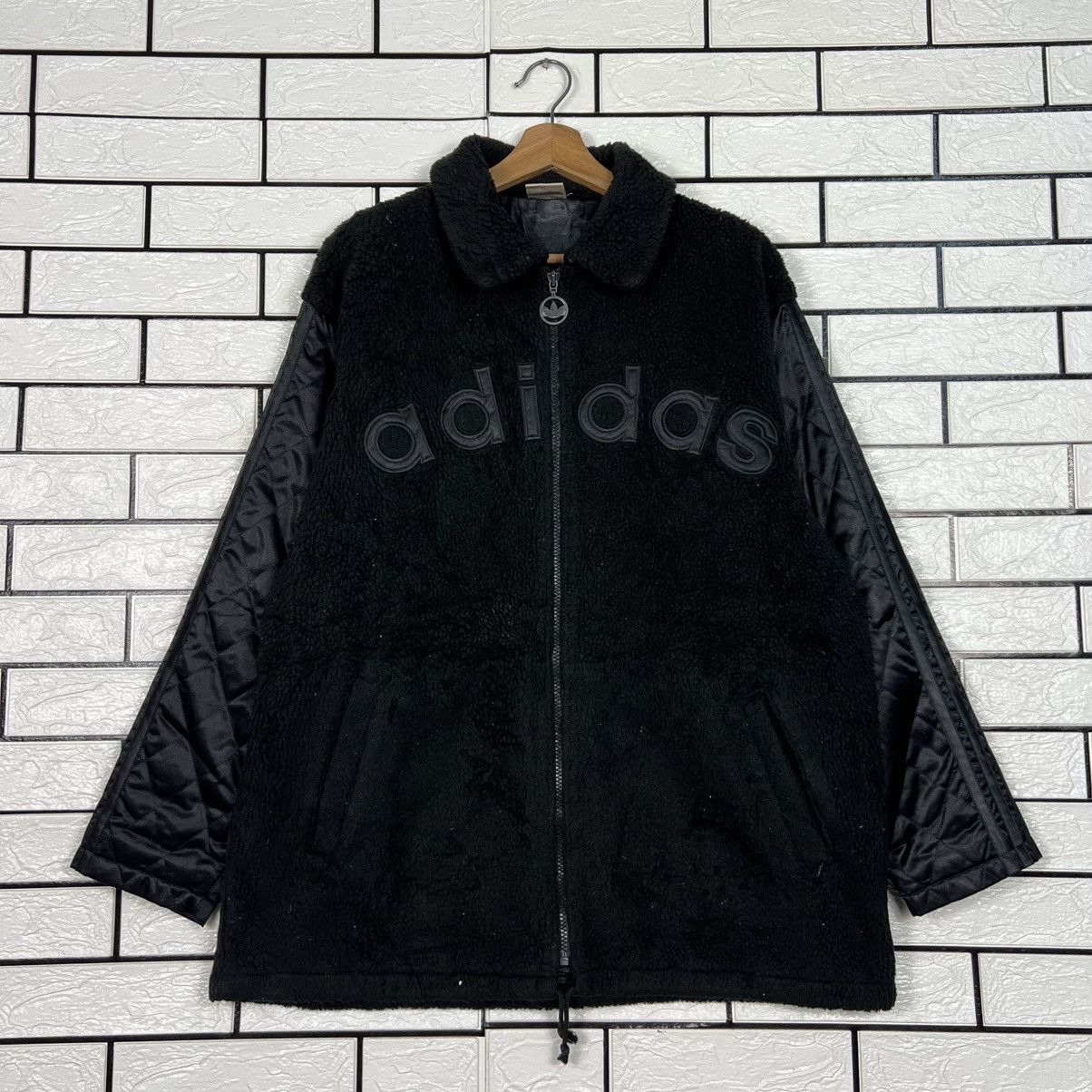 Adidas Vintage 90's ADIDAS Embroidery Big Logo Fleece #4056-C184 Size US S / EU 44-46 / 1 - 1 Thumbnail
