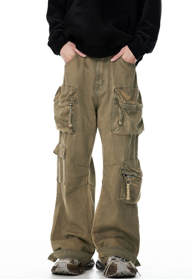 Japanese Brand × Vintage Scrap Vintage Zipper Pocket Workwear Baggy Pants Size US 32 / EU 48 - 2 Thumbnail