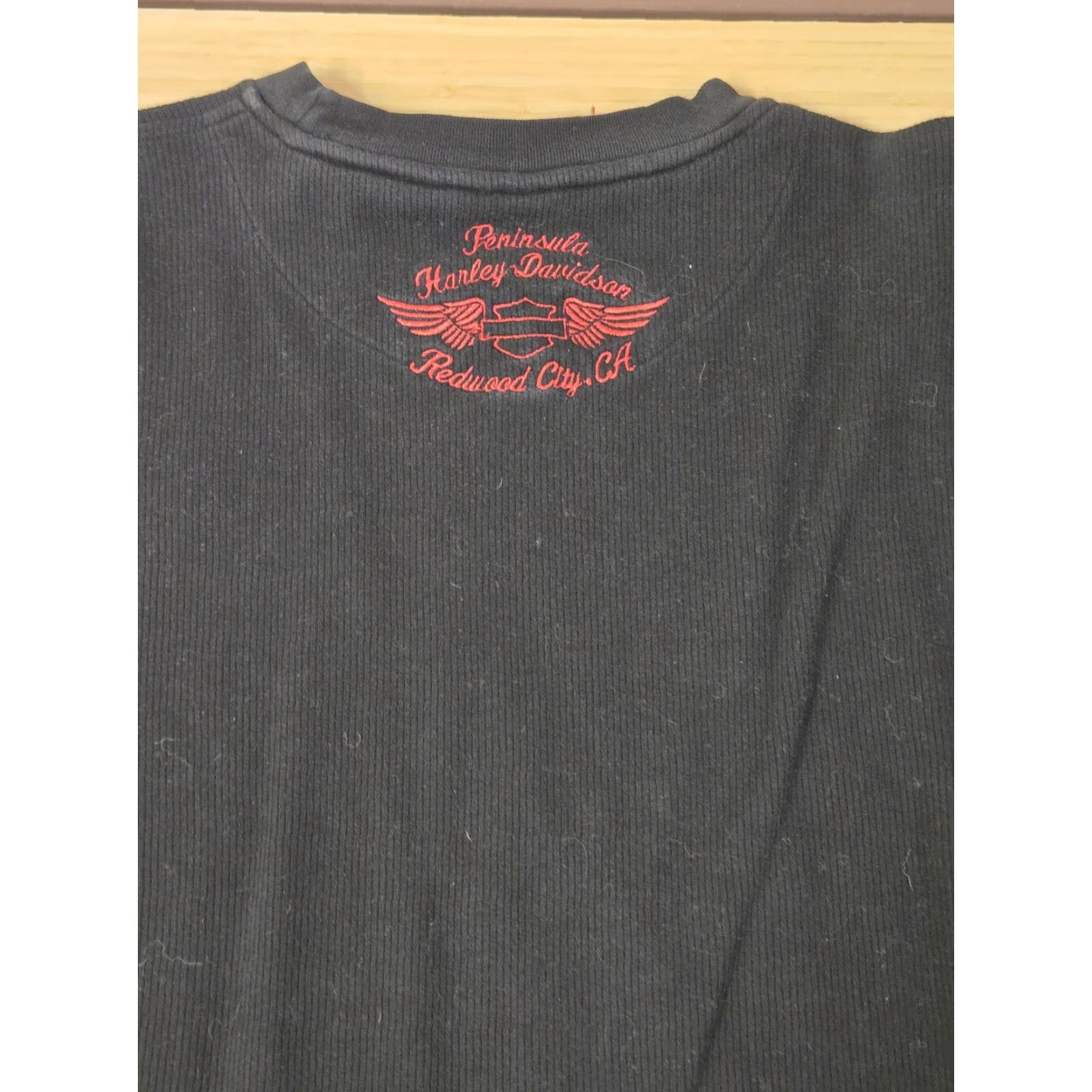 Harley Davidson Harley-Davidson Shirt Mens XL Black Long Sleeve Thermal Peninsula Redwood City Size US XL / EU 56 / 4 - 7 Thumbnail