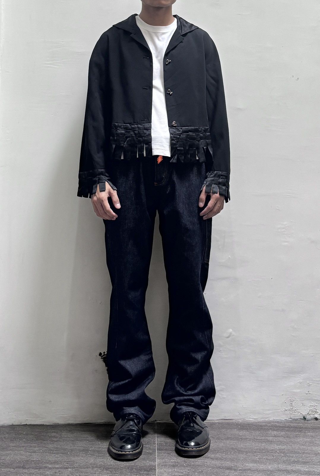 Issey Miyake FREE TAX! Weave Fringe Cropped Blazer Jacket Size M / US 6-8 / IT 42-44 - 1 Thumbnail