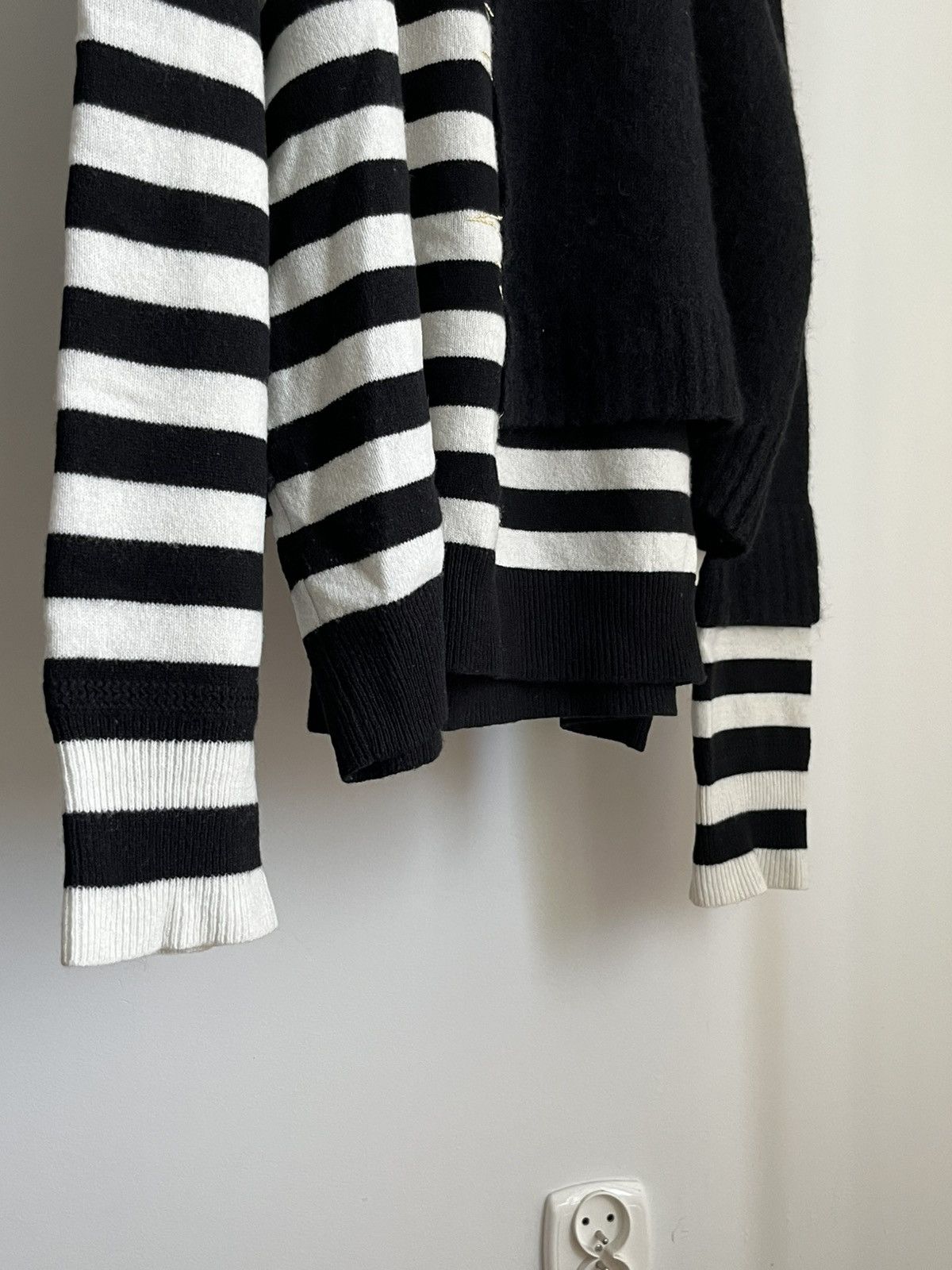 Haider Ackermann Haider Ackermann AW17 layered striped blend knit sweater Size US L / EU 52-54 / 3 - 3 Thumbnail