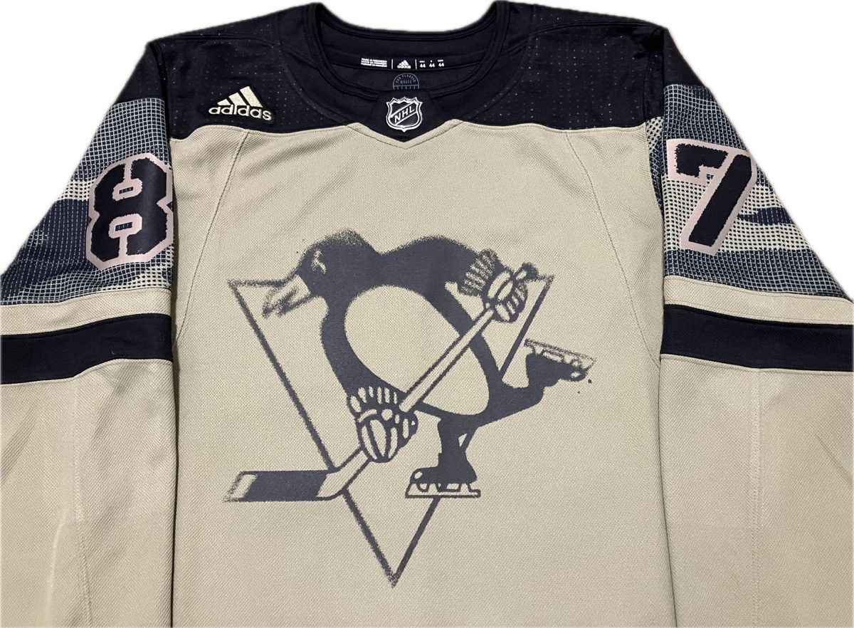 Adidas Pittsburgh Penguins Crosby Military Adidas NHL Hockey Jersey Size US XS / EU 42 / 0 - 2 Thumbnail