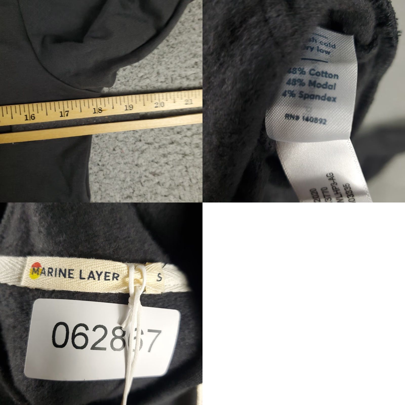 Marine Layer Marine Layer Hoodie Mens Small Gray Sweatshirt Size US S / EU 44-46 / 1 - 8 Thumbnail