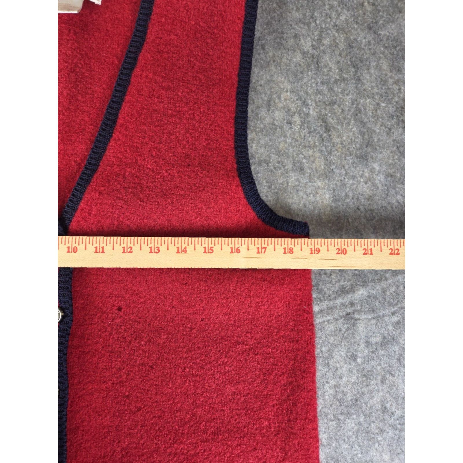 Vintage VINTAGE ID Classics 100% Wool Red Vest, Medium, Women, Vest, Red, 100% Wool, Vintage, Medium Size M / US 6-8 / IT 42-44 - 6 Thumbnail
