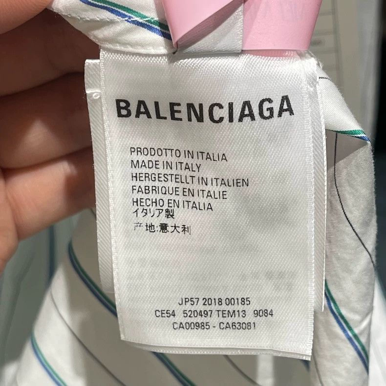 Balenciaga Balenciaga size 36 Letter logo shirt with white and green Size XS / US 0-2 / IT 36-38 - 4 Thumbnail