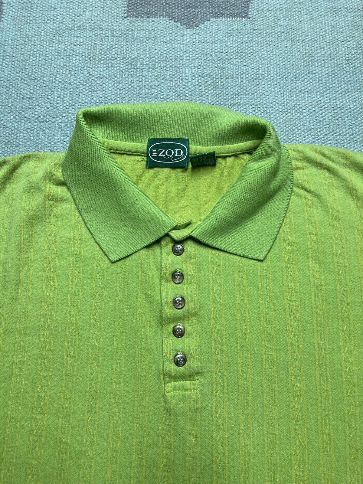 Izod × Vintage Vintage Izod polo shirt cotton nylon knit soft 80s large Size US L / EU 52-54 / 3 - 3 Thumbnail