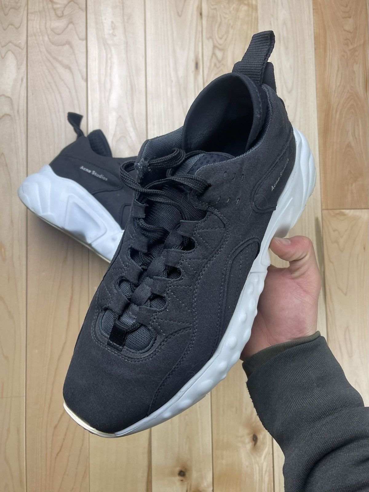 Acne Studios Acne Studios Rockaway Black/White Low Top Sneakers Size US 9 / EU 42 - 3 Thumbnail