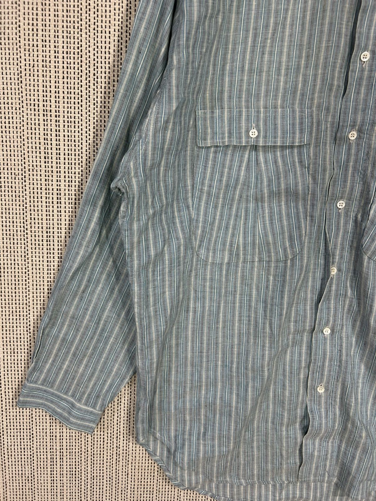 Giorgio Armani Vtg 80s giorgio armani italy made multicolor striped linen Size US XL / EU 56 / 4 - 10 Thumbnail