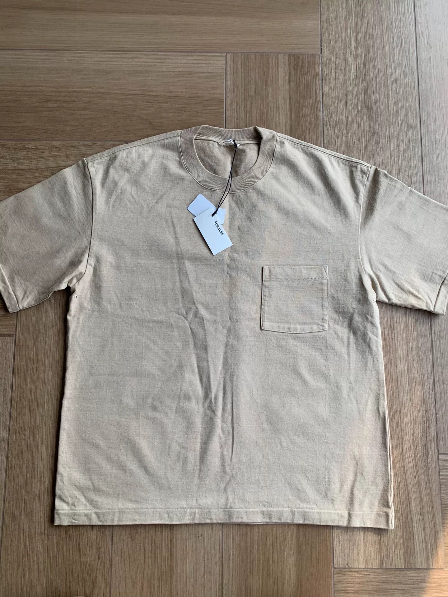 Auralee Heavyweight cotton linen pocket tee size 4 | Grailed