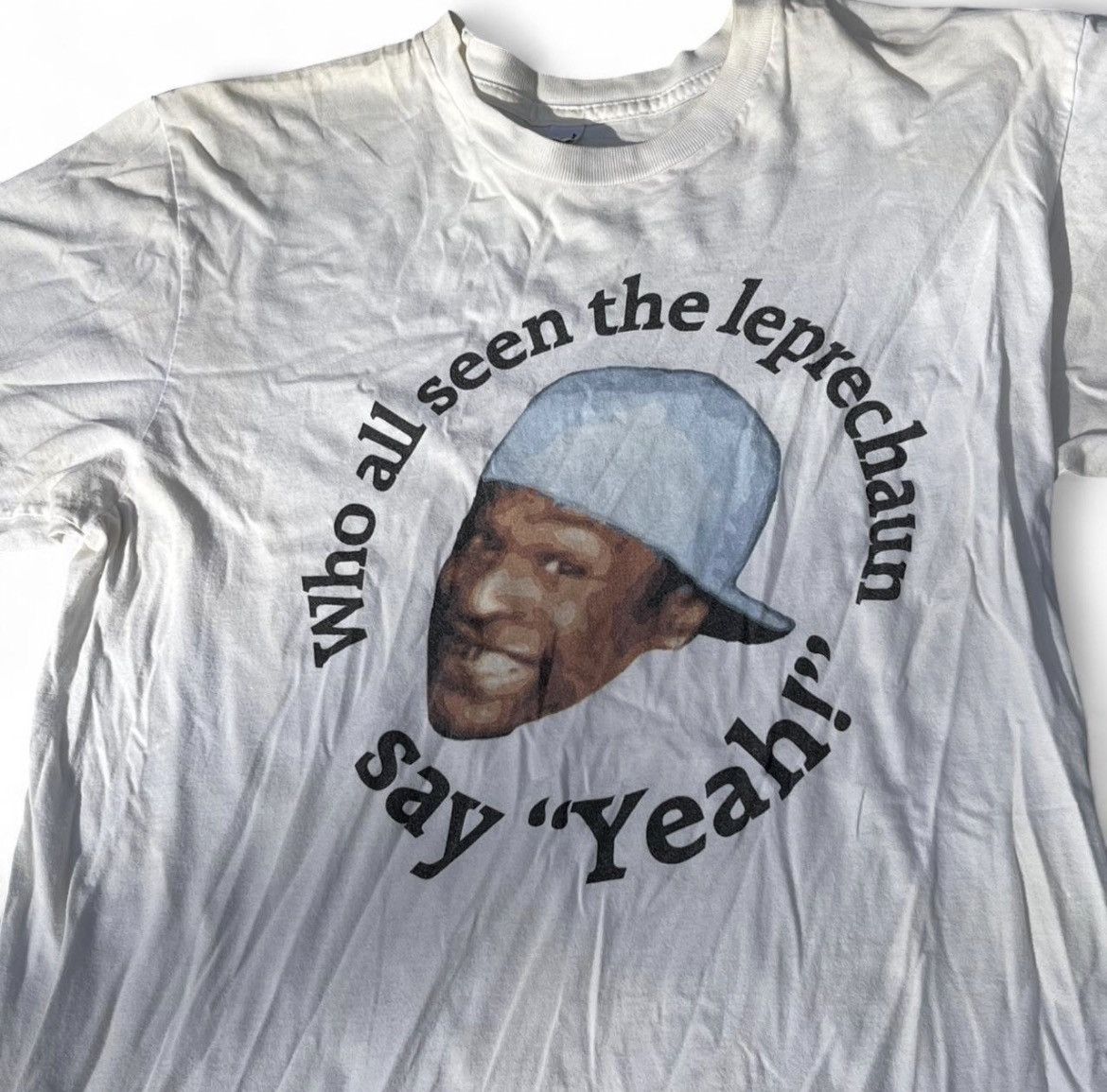 American Apparel Vtg Crichton Alabama Leprechaun Meme T-Shirt | Size M Size US M / EU 48-50 / 2 - 3 Thumbnail