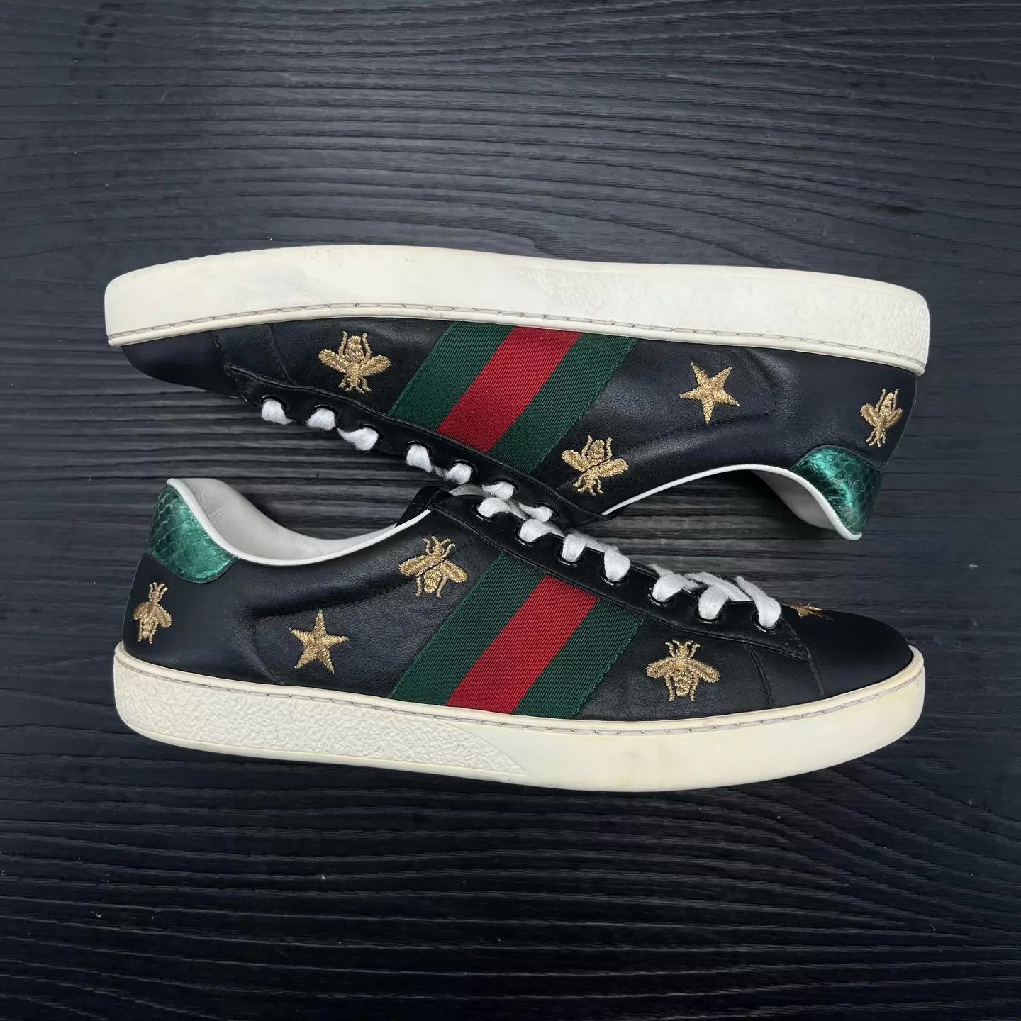 Gucci Gucci Ace Black Bee Sneaker US 6 EU 40 Boxed Size US 7 / EU 40 - 3 Thumbnail