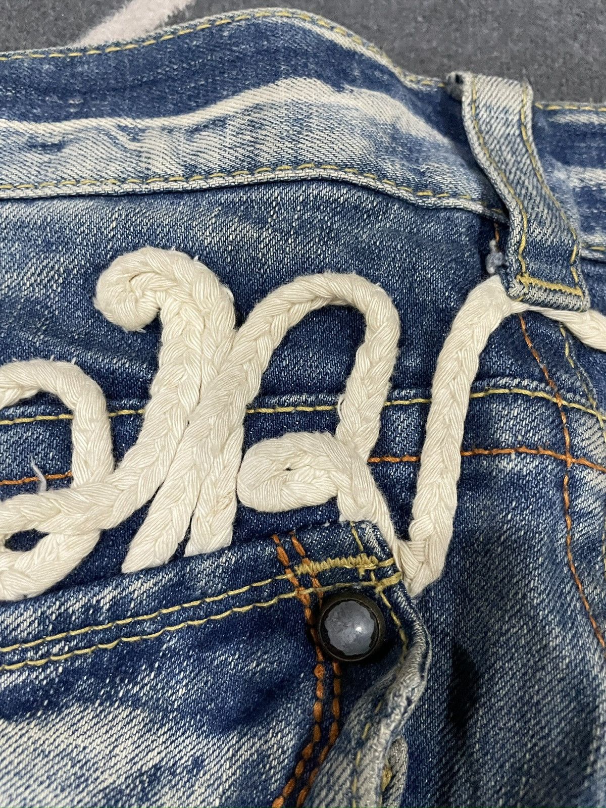 If Six Was Nine Flared Stonewash Jeans Size US 35 - 21 Thumbnail