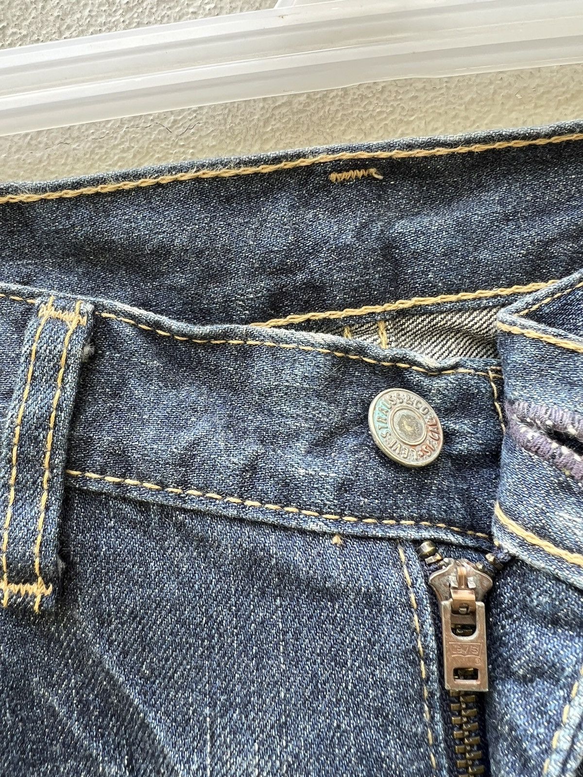 Levi's Vintage 2006 Levi’s 517 Distress Fade Denim Flap Flare Jeans Size US 34 / EU 50 - 7 Thumbnail