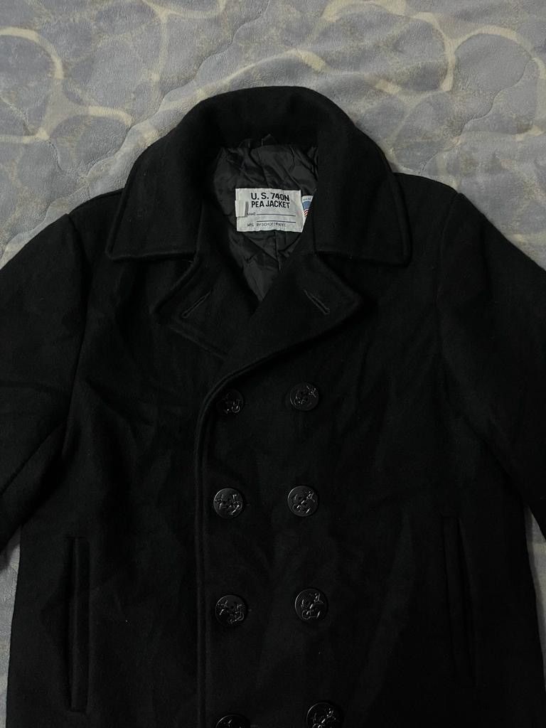 SCHOTT U.S. 740N Peajacket M 黒 Vintage SCHOTT NYC U.S. Pea coat Sailor Jacket 740N BLACK