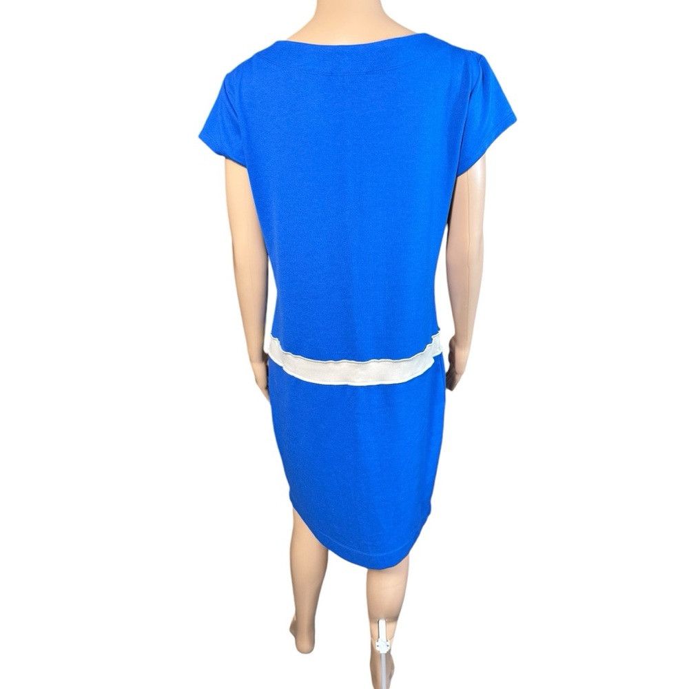 Other NWT New 6PM Blue Short Sleeve Viscose Dress Size 46 US M Size M / US 6-8 / IT 42-44 - 3 Thumbnail