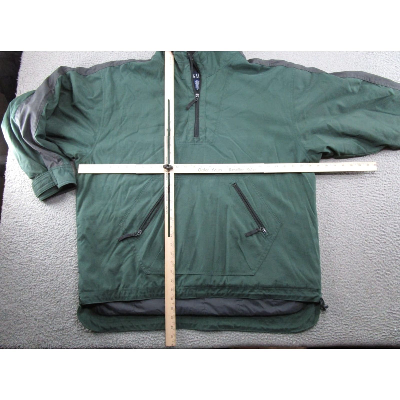 Gap VINTAGE Gap Jacket Main Selling Point: Hooded Nylon Anorak Mens XL Green 90s 1/4 Zip Pockets Zipper Drawstring Hem Winter Fall Outdoors Size US XL / EU 56 / 4 - 3 Thumbnail