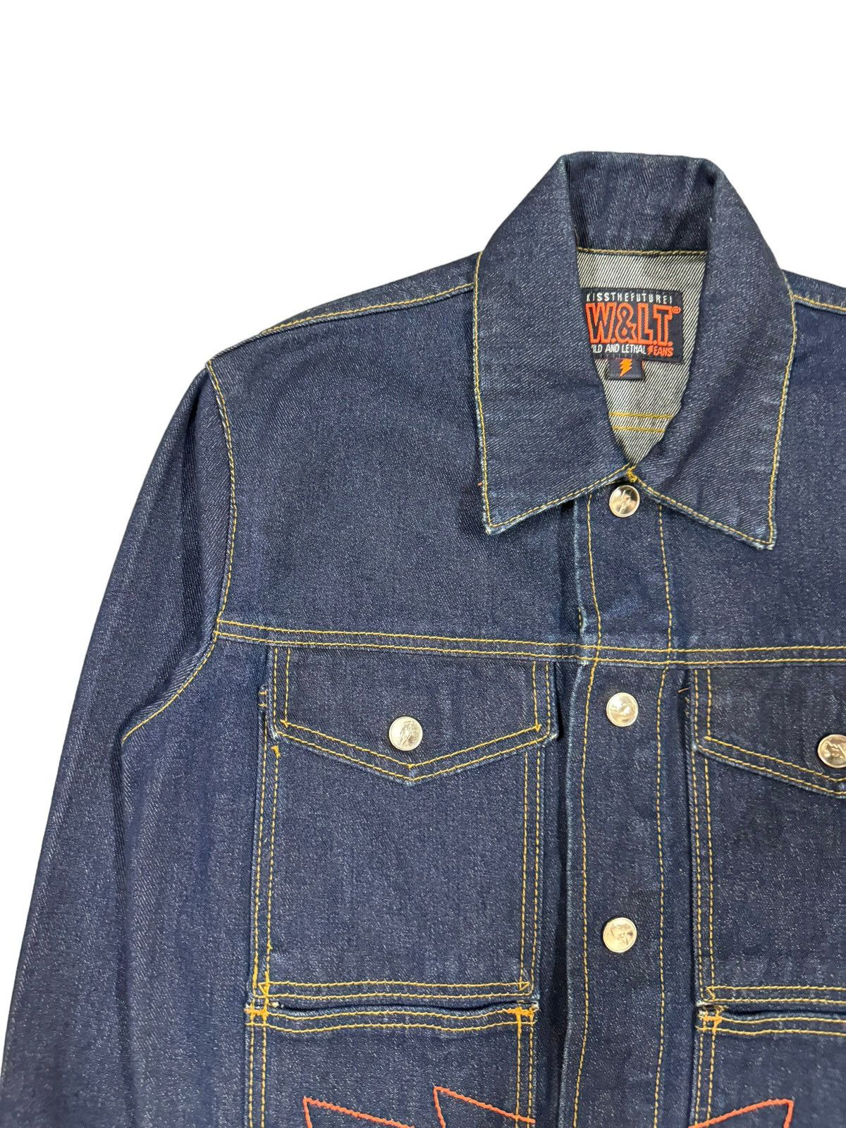 W&LT Vtg🔥Walter Van Beirendonck Wild And Trash Denim Jacket Size US S / EU 44-46 / 1 - 8 Thumbnail