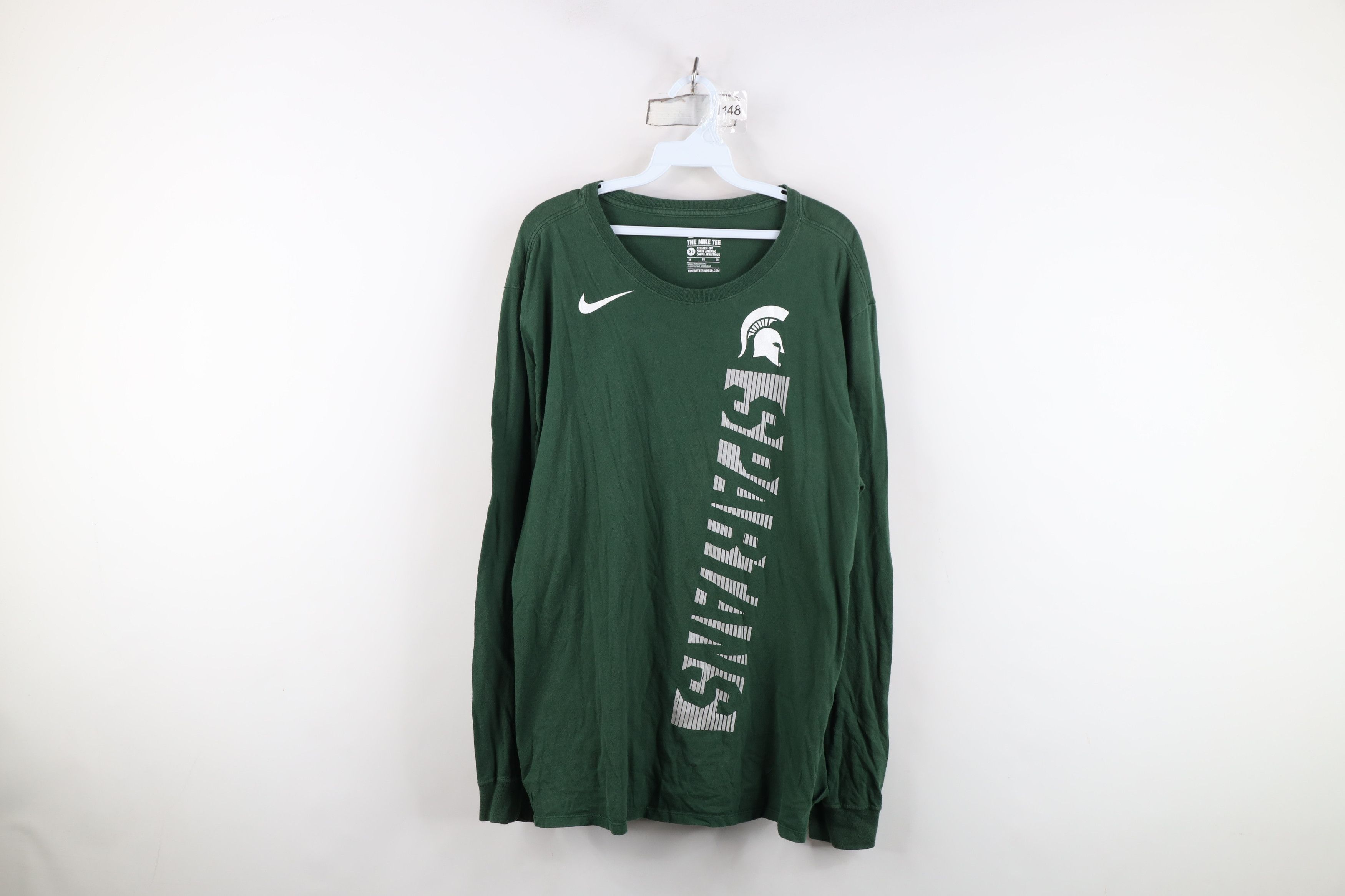 Nike Nike Michigan State University Long Sleeve T-Shirt Green Size US XL / EU 56 / 4 - 1 Thumbnail