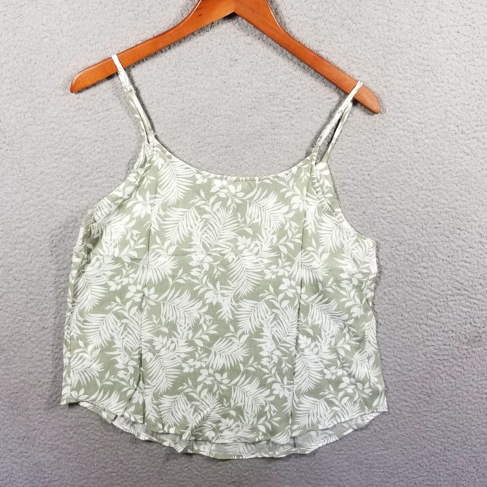 Anthropologie VINTAGE Anthropologie MINE Women's Tank Top Sleeveless Spaghetti Strap Floral Green Medium Size M / US 6-8 / IT 42-44 - 7 Thumbnail