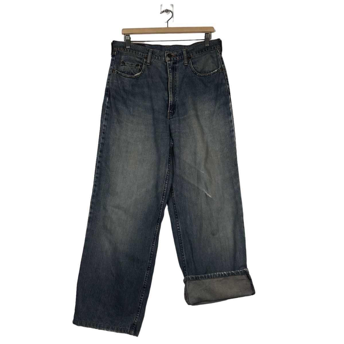 Levi's 🔥Vintage Levi’s Biker Denim Jeans Distressed Japan Size US 34 / EU 50 - 11 Thumbnail