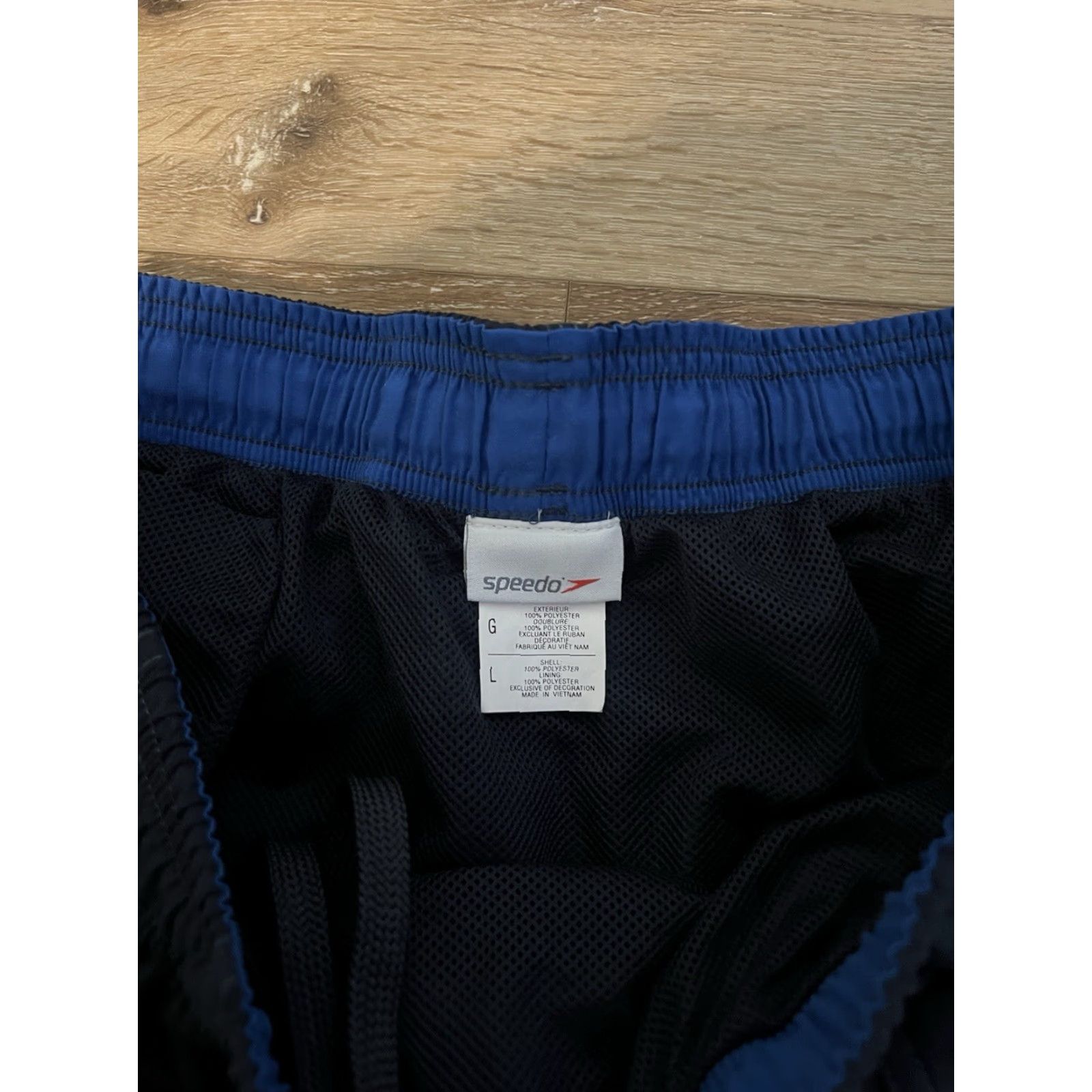 Speedo Speedo Mens Blue Swimtrunks Bottom Regular L Size L Blue Pockets Trunks 90s Beach Sports Mens Size US 33 - 3 Thumbnail