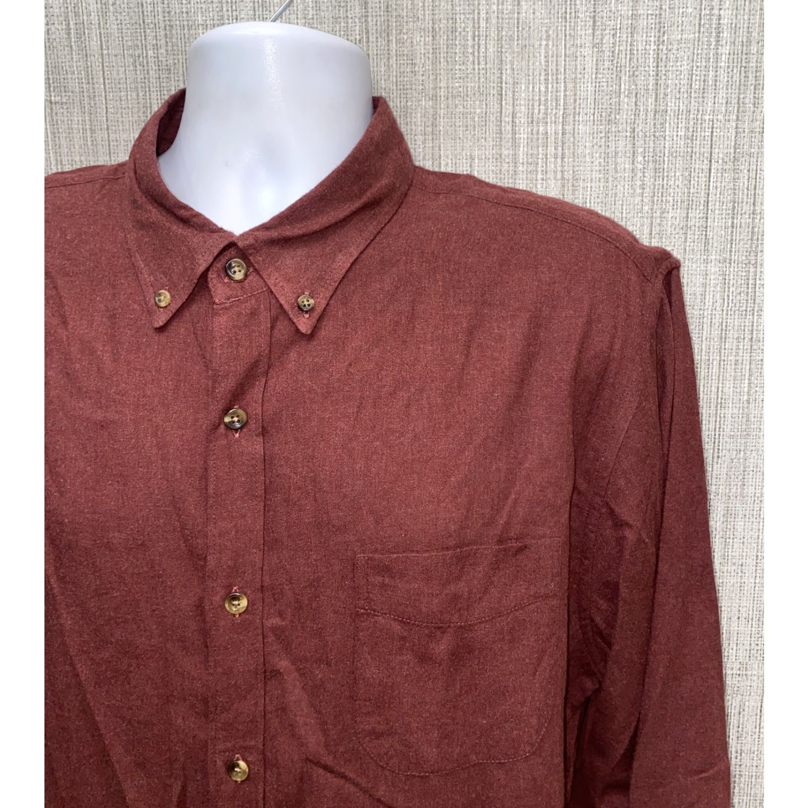 J.Crew J.Crew Mens Long Sleeve Button-Up Shirt XL Red Cotton Size US XL / EU 56 / 4 - 2 Thumbnail
