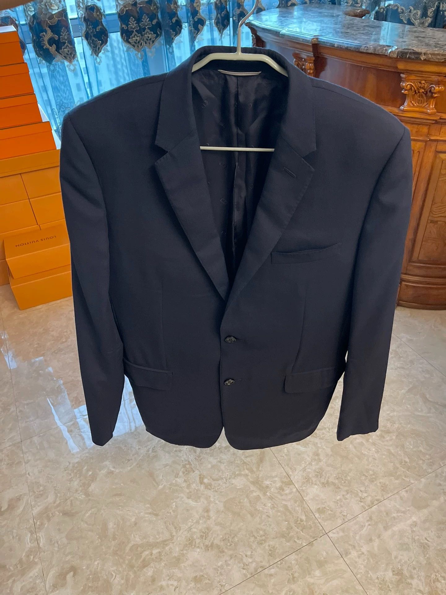 Dior New Authentic DIOR Cashmere Suit Jacket Classic Black 50 Size 50R - 1 Thumbnail