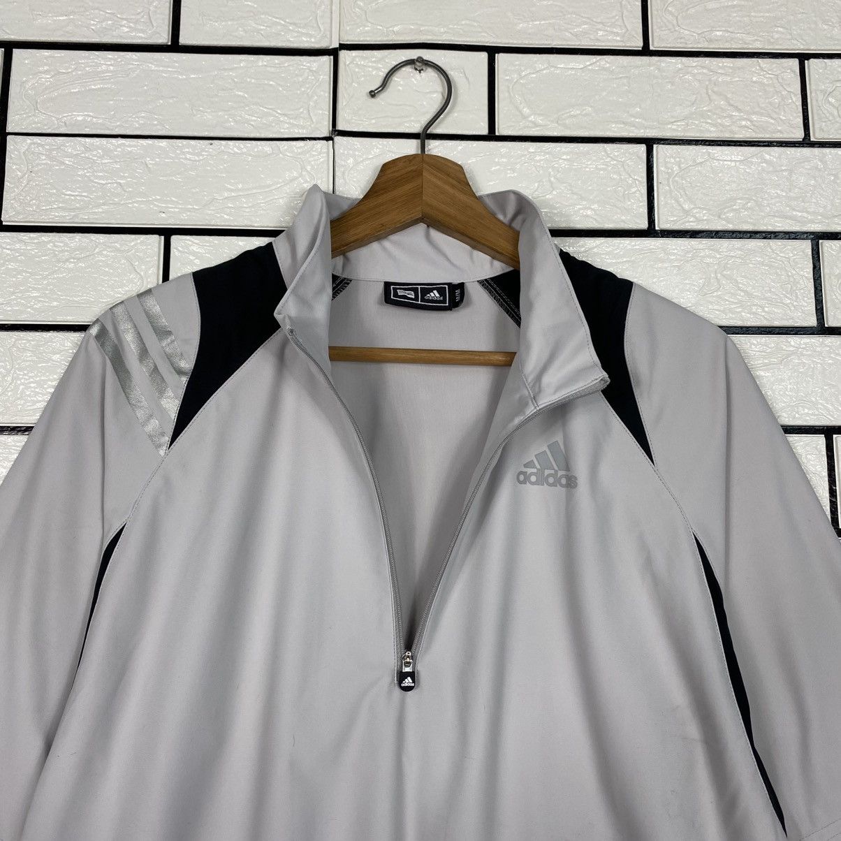 Adidas 📌Vintage Half Zipper Collar Jacket Adidas Short Sleeve Size US M / EU 48-50 / 2 - 10 Thumbnail